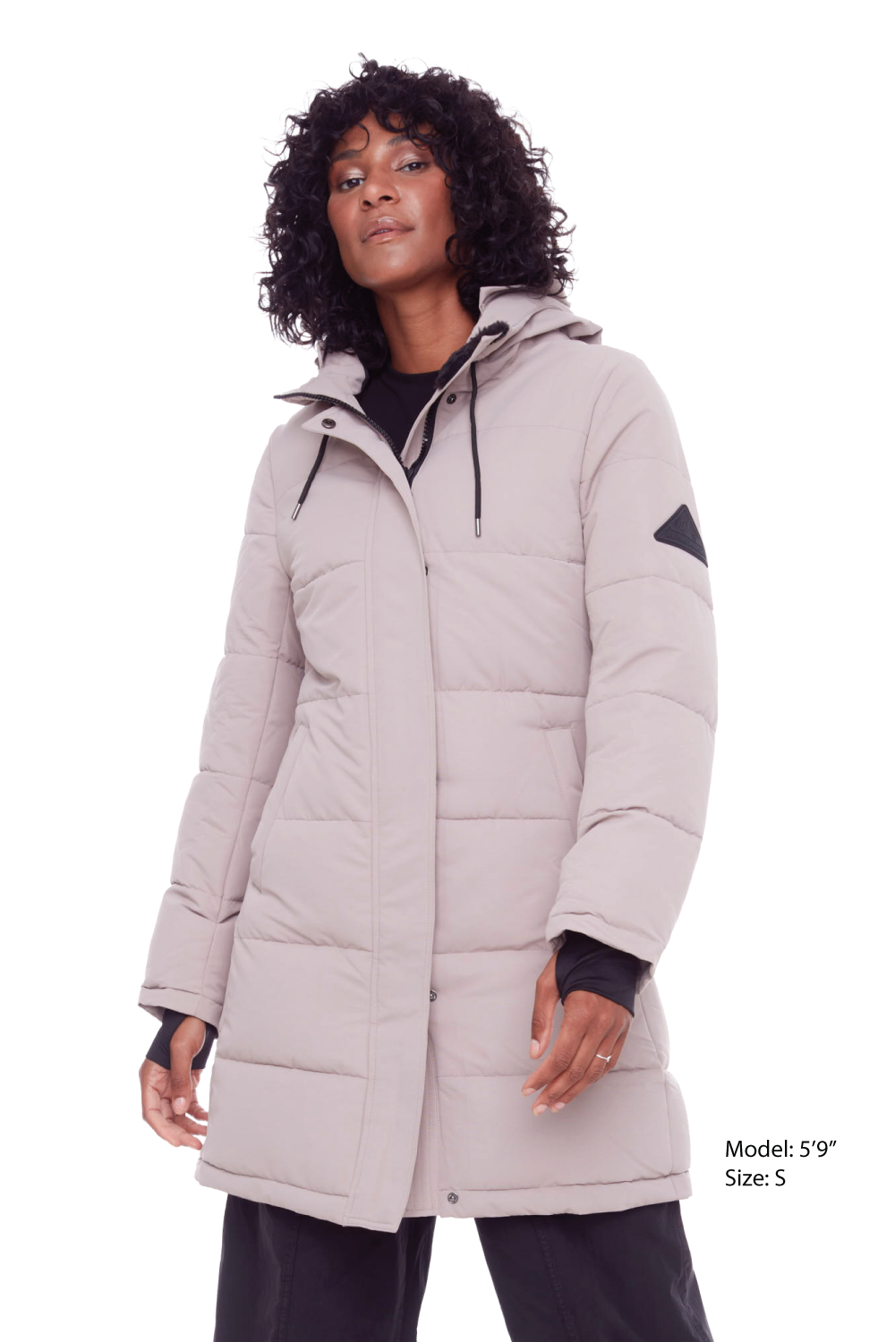 AULAVIK | WOMEN'S VEGAN DOWN (RECYCLED) MID-LENGTH HOODED PARKA