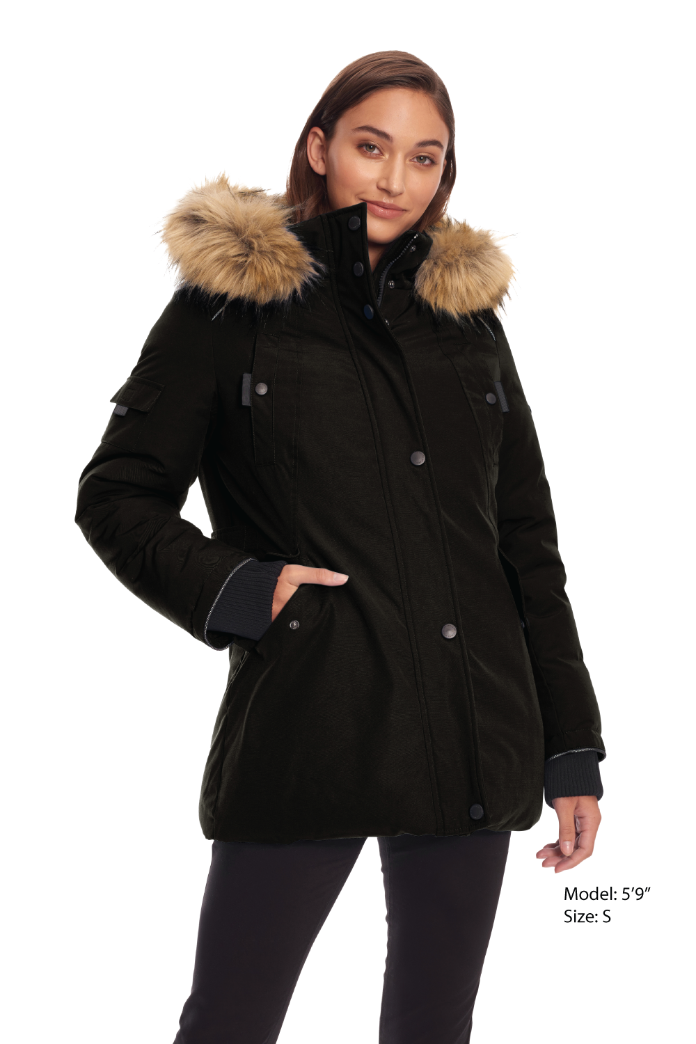 GLACIER | WOMEN'S VEGAN DOWN (RECYCLED) PARKA, BLACK