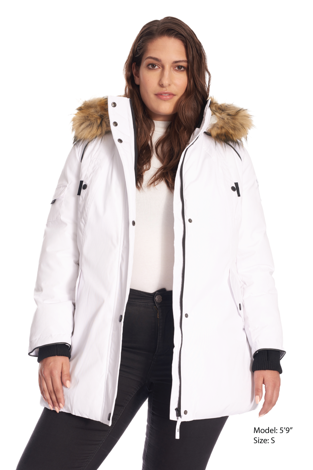 GLACIER PLUS | WOMEN'S VEGAN DOWN (RECYCLED) PARKA, WHITE (PLUS
