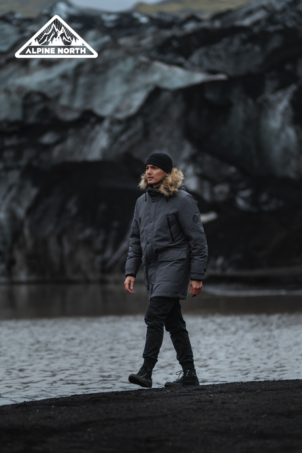 FRASER | MEN'S VEGAN DOWN (RECYCLED) PARKA, BLACK