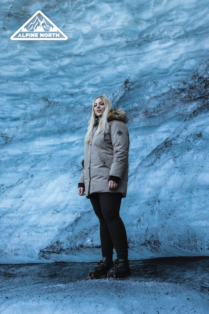 LAURENTIAN PLUS | WOMEN'S VEGAN DOWN (RECYCLED) LONG PARKA, OLIVE (PLUS SIZE)