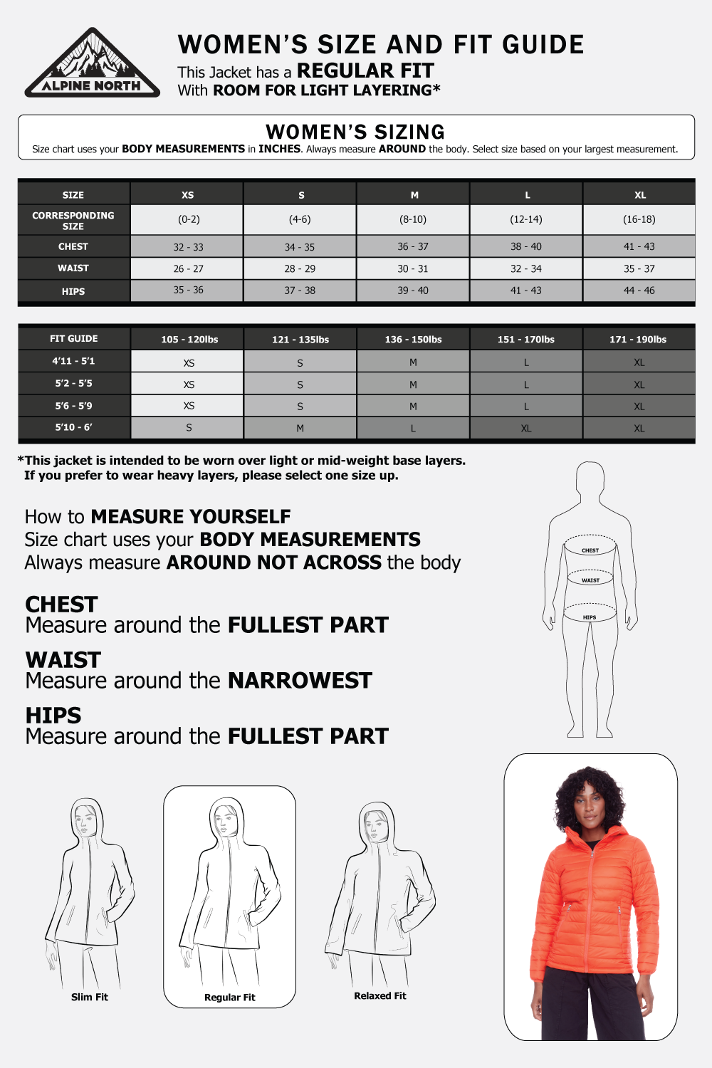 YOHO LADIES' | WOMEN'S VEGAN DOWN (RECYCLED) LIGHTWEIGHT PACKABLE PUFFER, TANGERINE