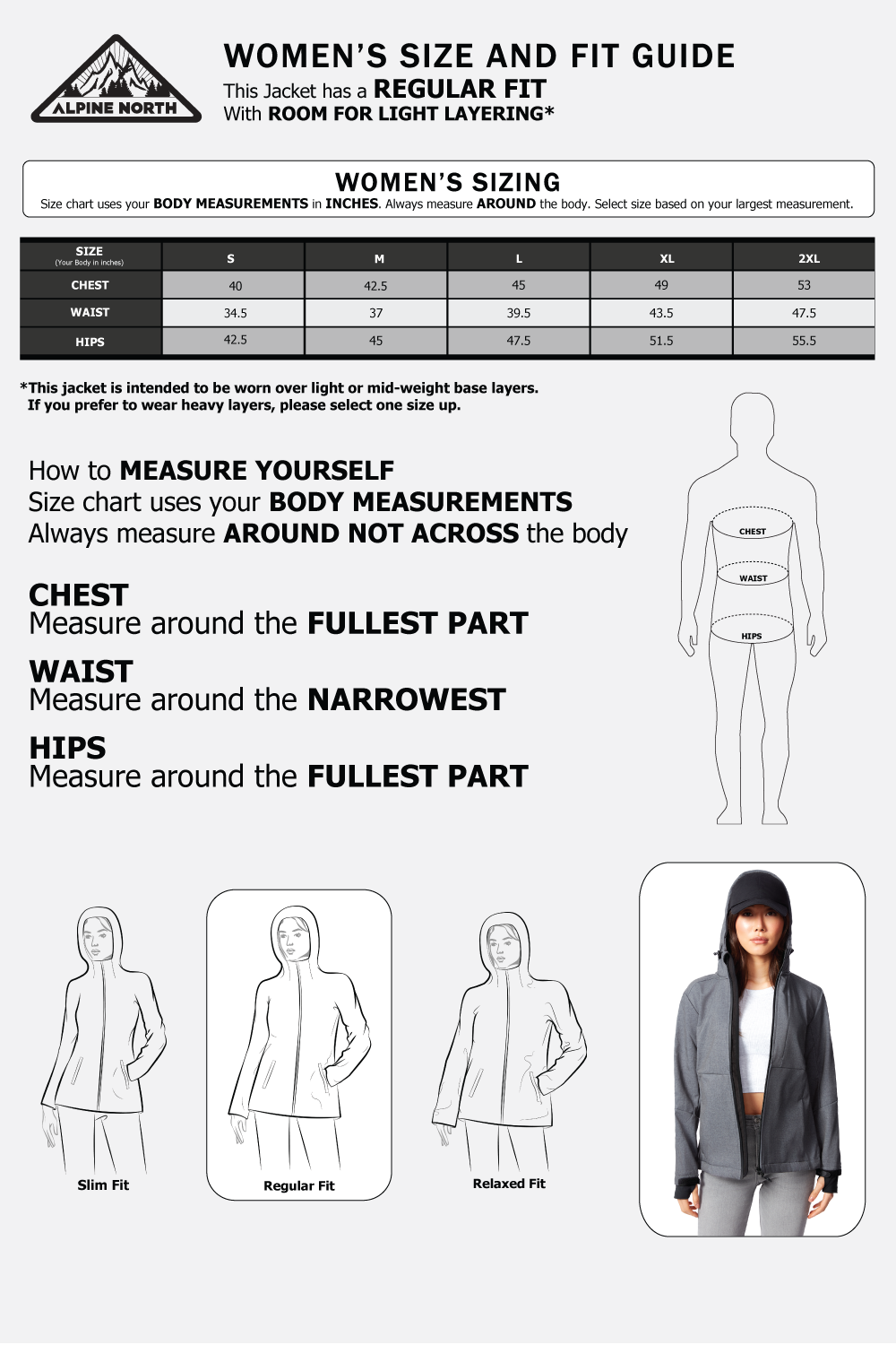 MACKENZIE | WOMEN'S FLEECE LINED SOFTSHELL WINDBREAKER, DARK GREY