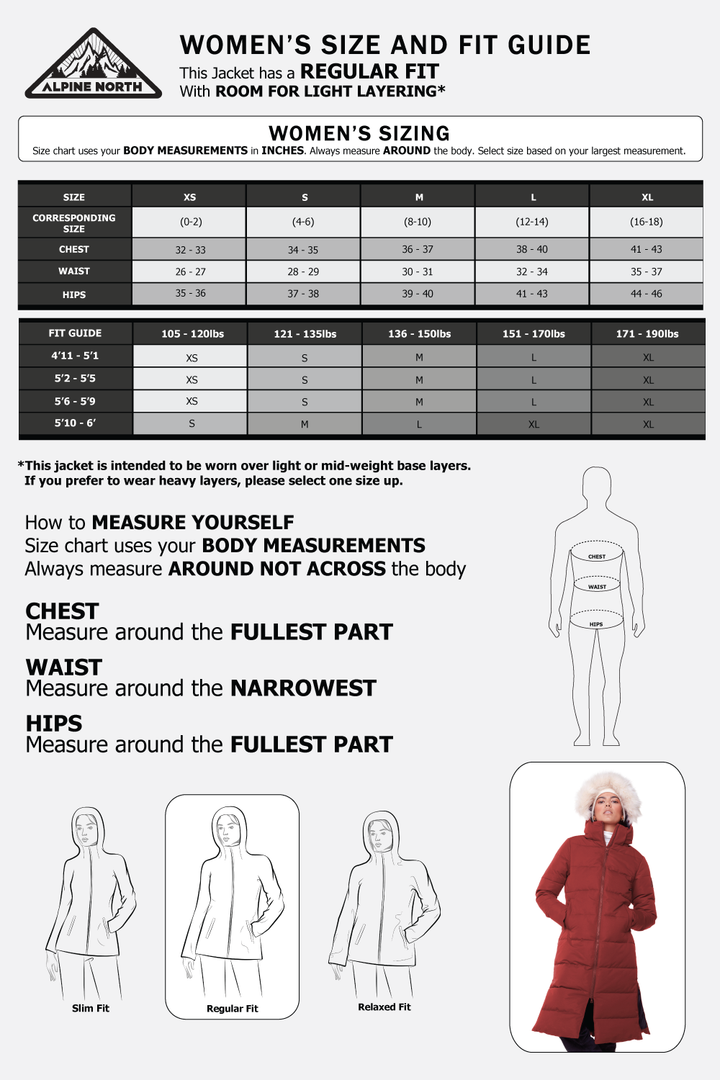 KLUANE | WOMEN'S VEGAN DOWN (RECYCLED) ULTRA LONG LENGTH PARKA, DEEP RED