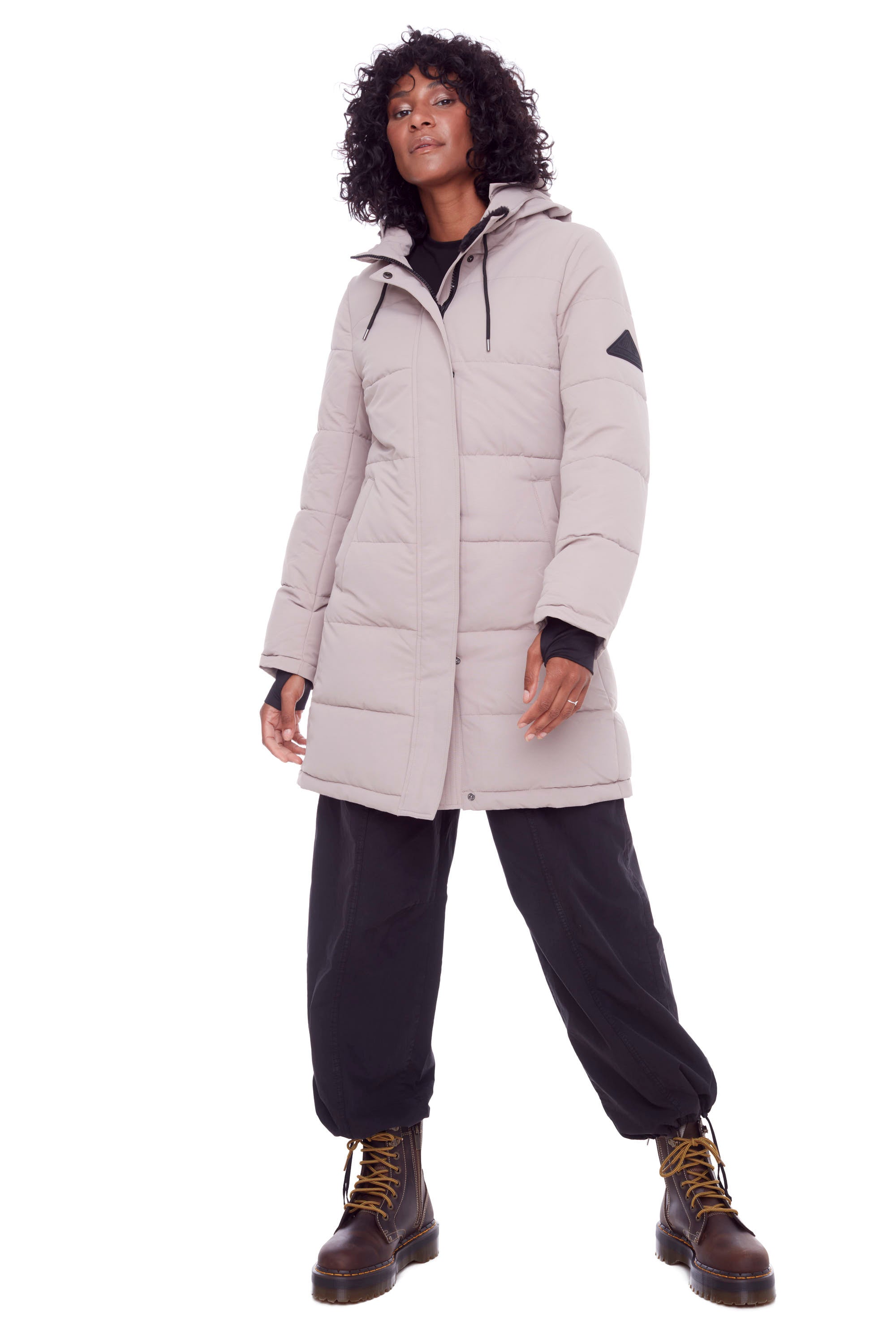 AULAVIK | WOMEN'S VEGAN DOWN (RECYCLED) MID-LENGTH HOODED PARKA