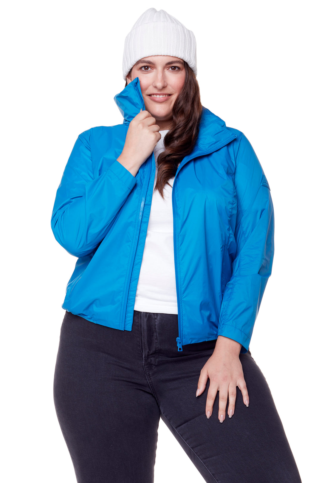 PELLY PLUS | WOMEN'S (RECYCLED) ULTRALIGHT WINDSHELL JACKET, BLUE (PLUS SIZE)