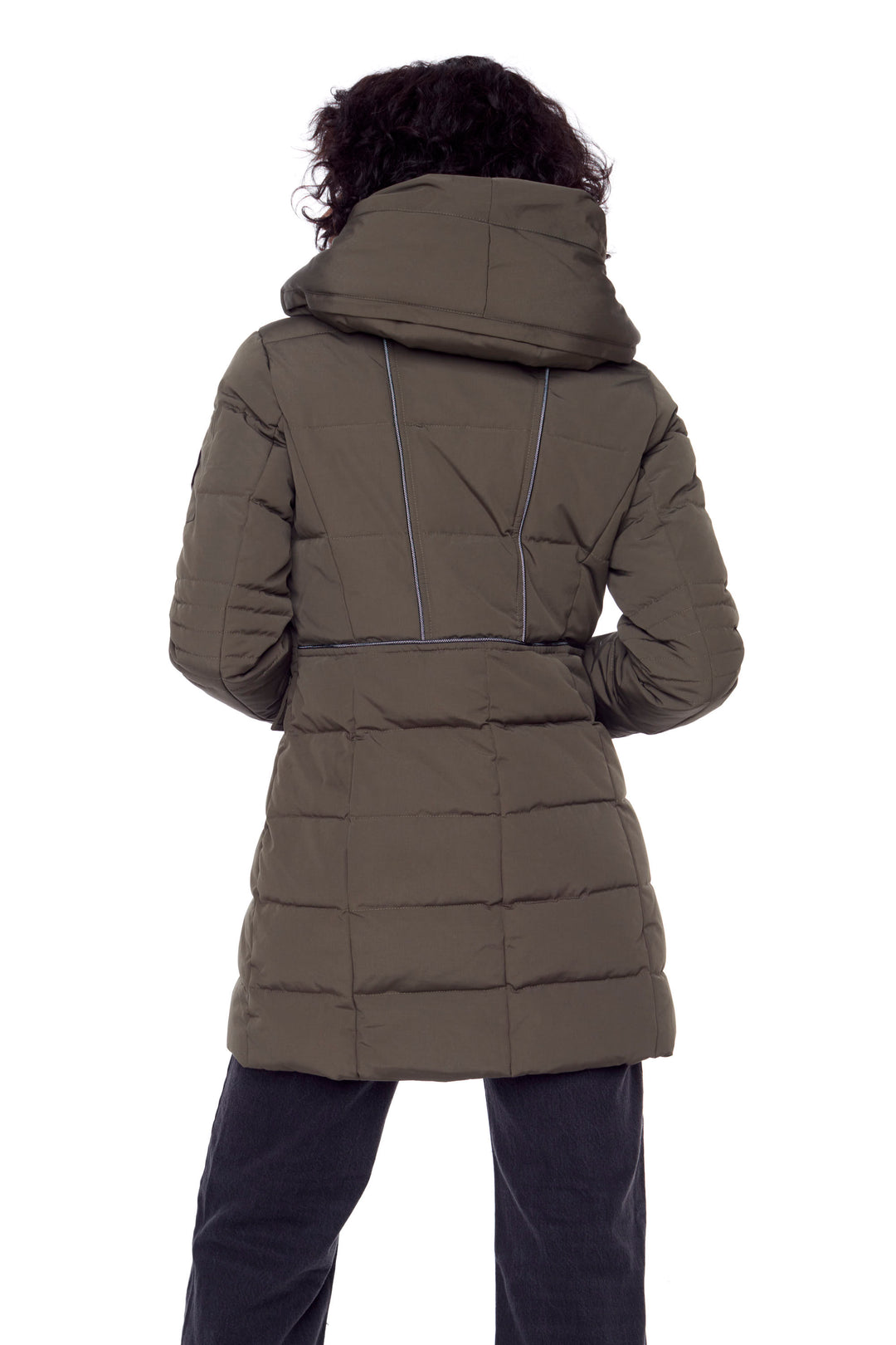 KOOTNEY | WOMEN'S VEGAN DOWN (RECYCLED) MID-LENGTH PARKA, OLIVE