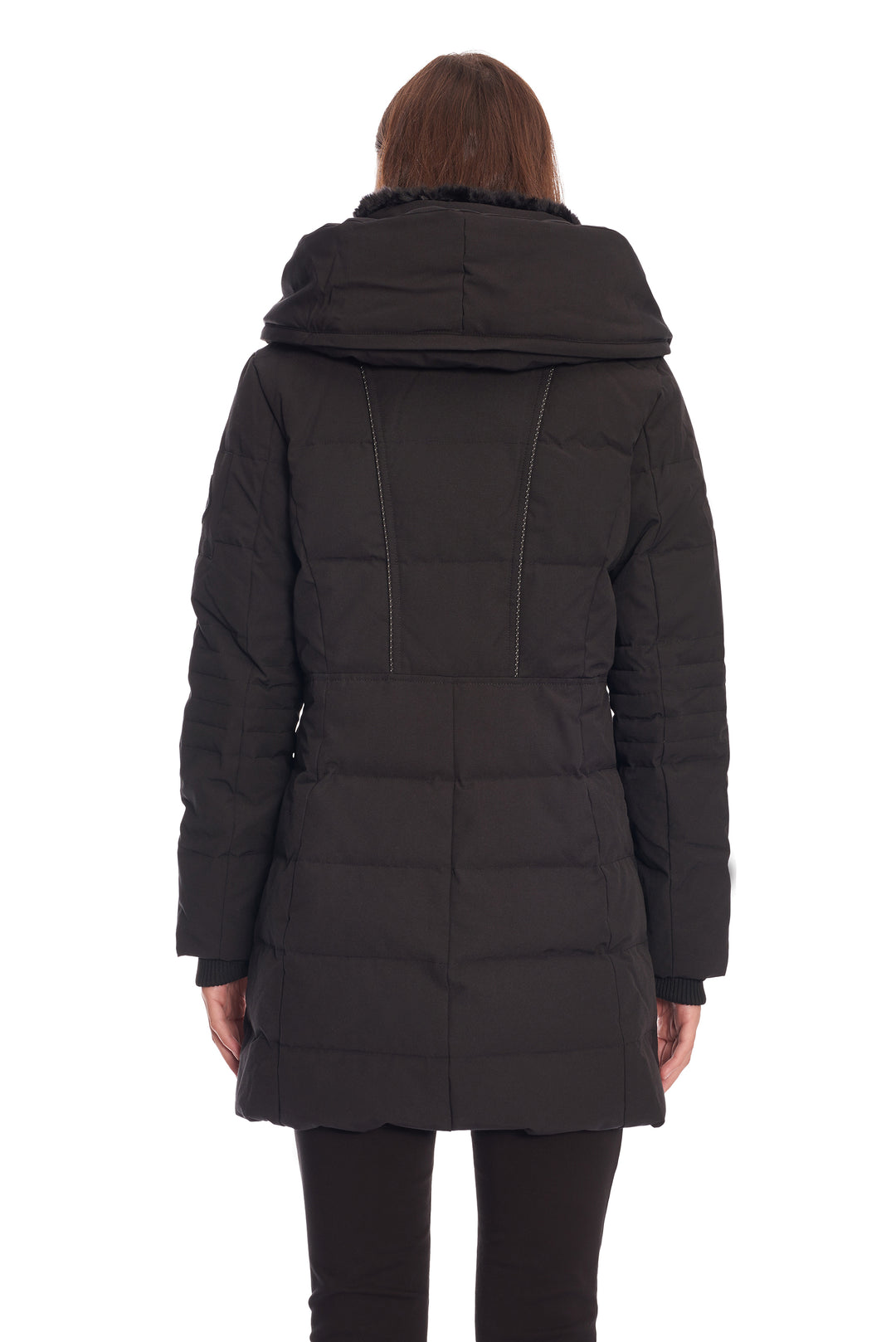 KOOTNEY | WOMEN'S VEGAN DOWN (RECYCLED) MID-LENGTH PARKA, BLACK