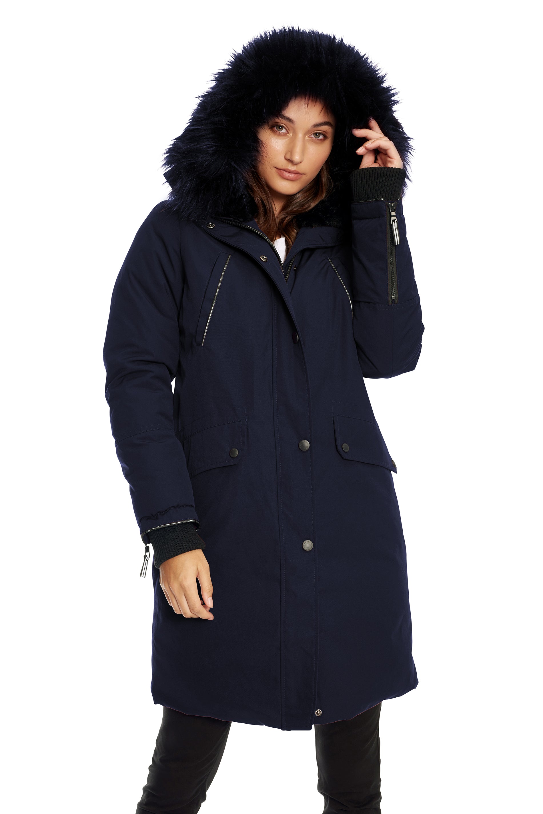 LAURENTIAN | WOMEN'S VEGAN DOWN (RECYCLED) LONG PARKA, NAVY – Alpine ...