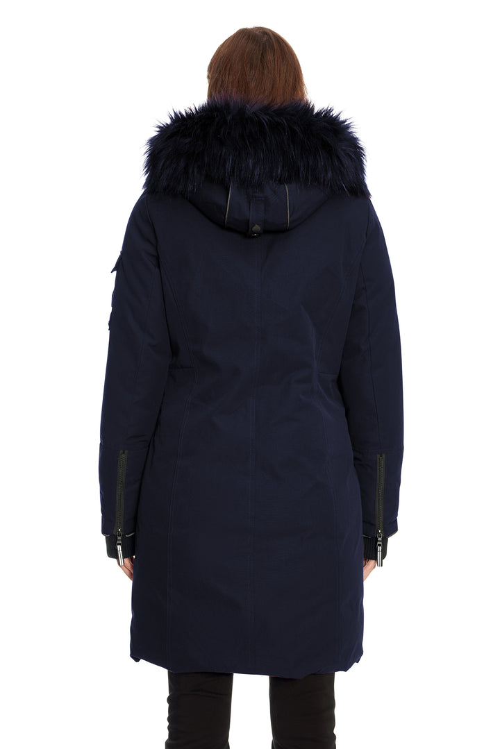 LAURENTIAN | WOMEN'S VEGAN DOWN (RECYCLED) LONG PARKA, NAVY