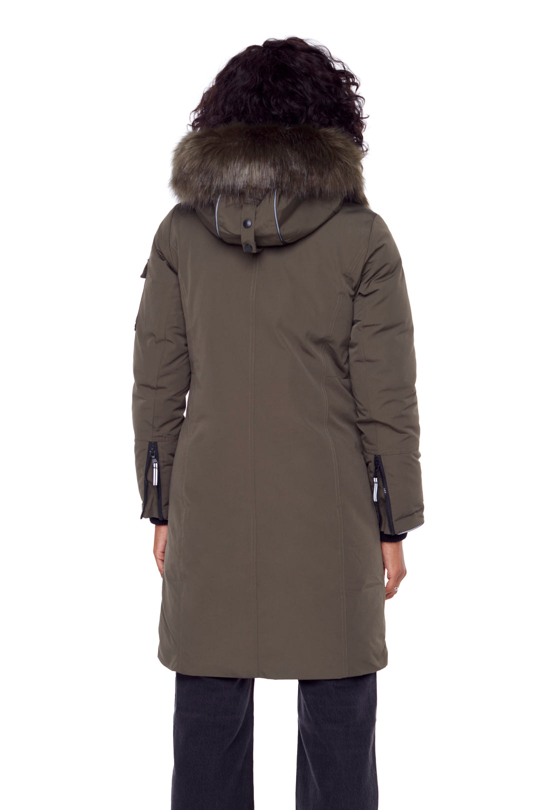 LAURENTIAN | WOMEN'S VEGAN DOWN (RECYCLED) LONG PARKA, OLIVE