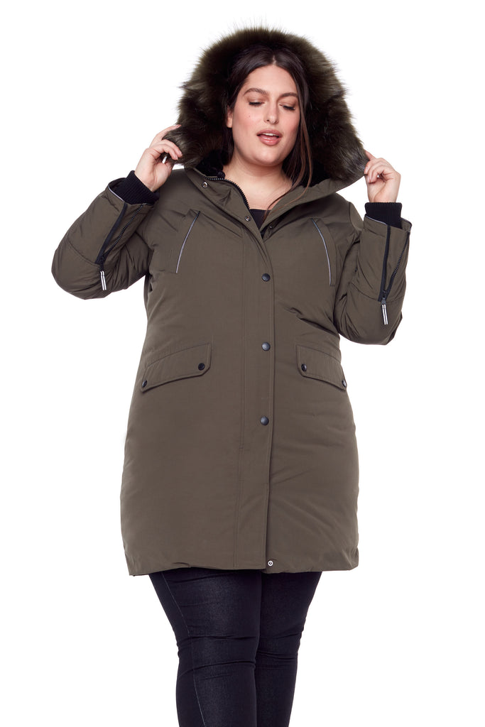 Alpine north womens vegan down drawstring winter parka store