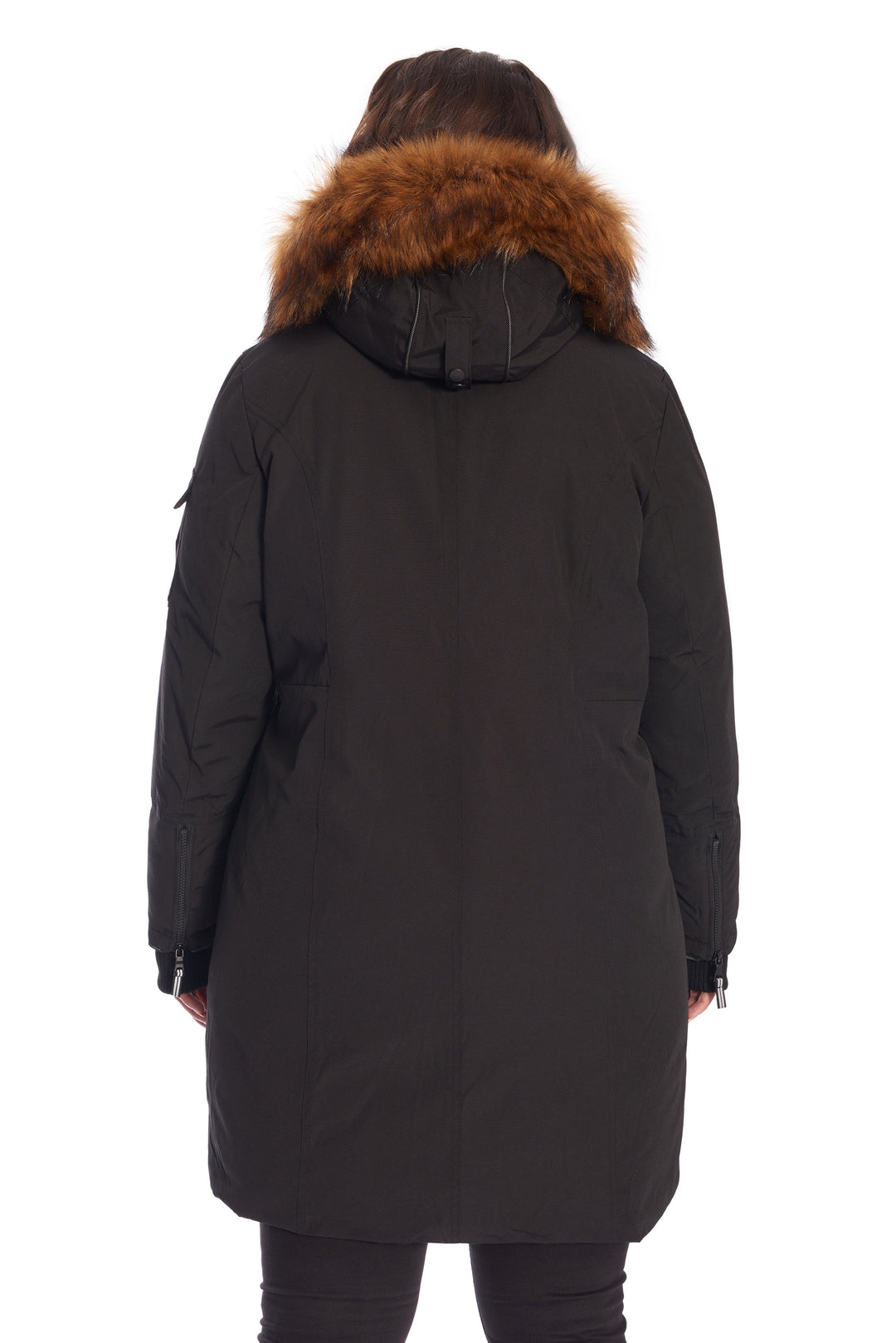 LAURENTIAN PLUS | WOMEN'S VEGAN DOWN (RECYCLED) LONG PARKA, BLACK (PLUS SIZE)