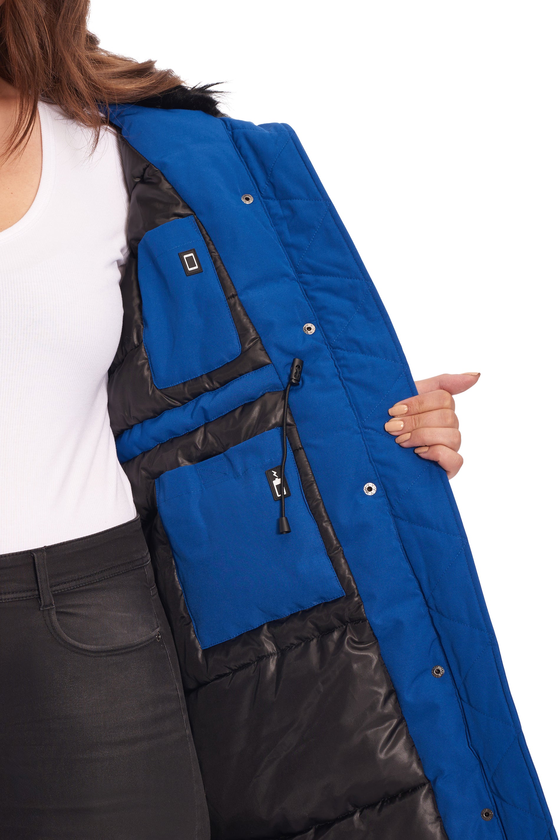 ★美品★MARK&LONA ダウンプルオーバー　サイズ　 48 LAURENTIAN PLUS | WOMEN'S VEGAN DOWN (RECYCLED) LONG PARKA, COBALT
