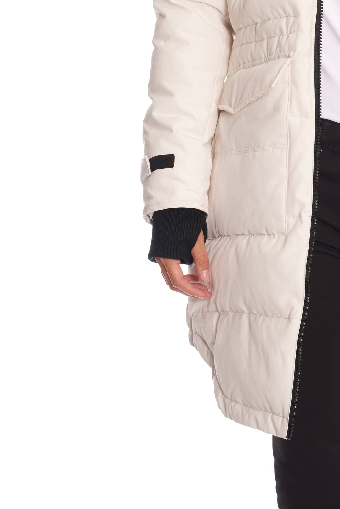 UKON | WOMEN'S VEGAN DOWN (RECYCLED) DRAWSTRING PARKA, CREAM