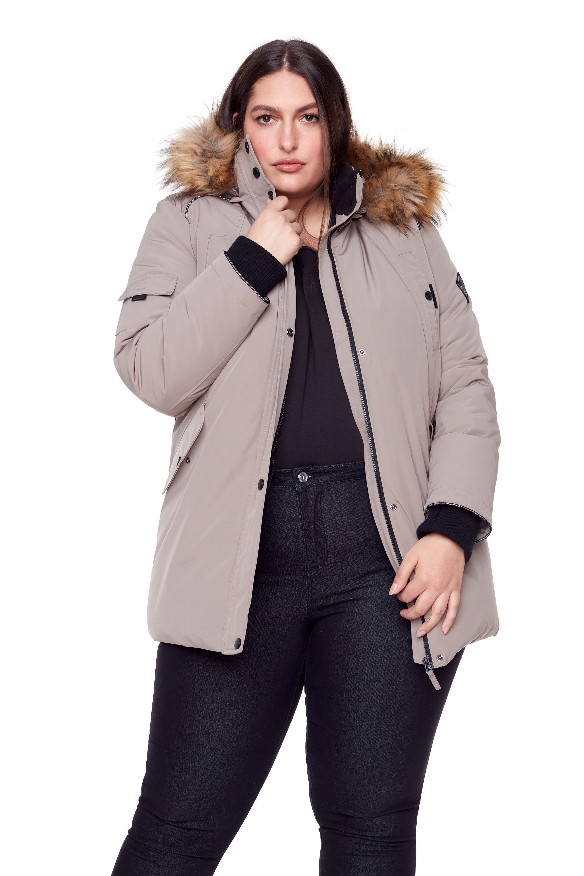 Plus size sales parka jacket