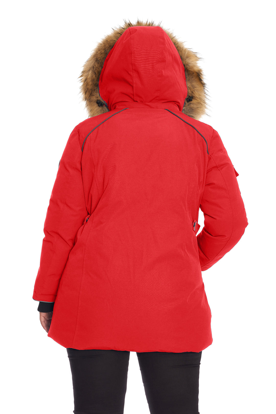 GLACIER PLUS | WOMEN'S VEGAN DOWN (RECYCLED) PARKA, CRIMSON (PLUS SIZE)