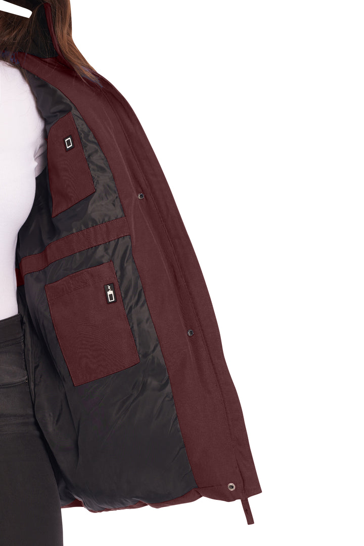 WOMEN'S VEGAN DOWN (RECYCLED) PARKA, GRAPE (PLUS SIZE)