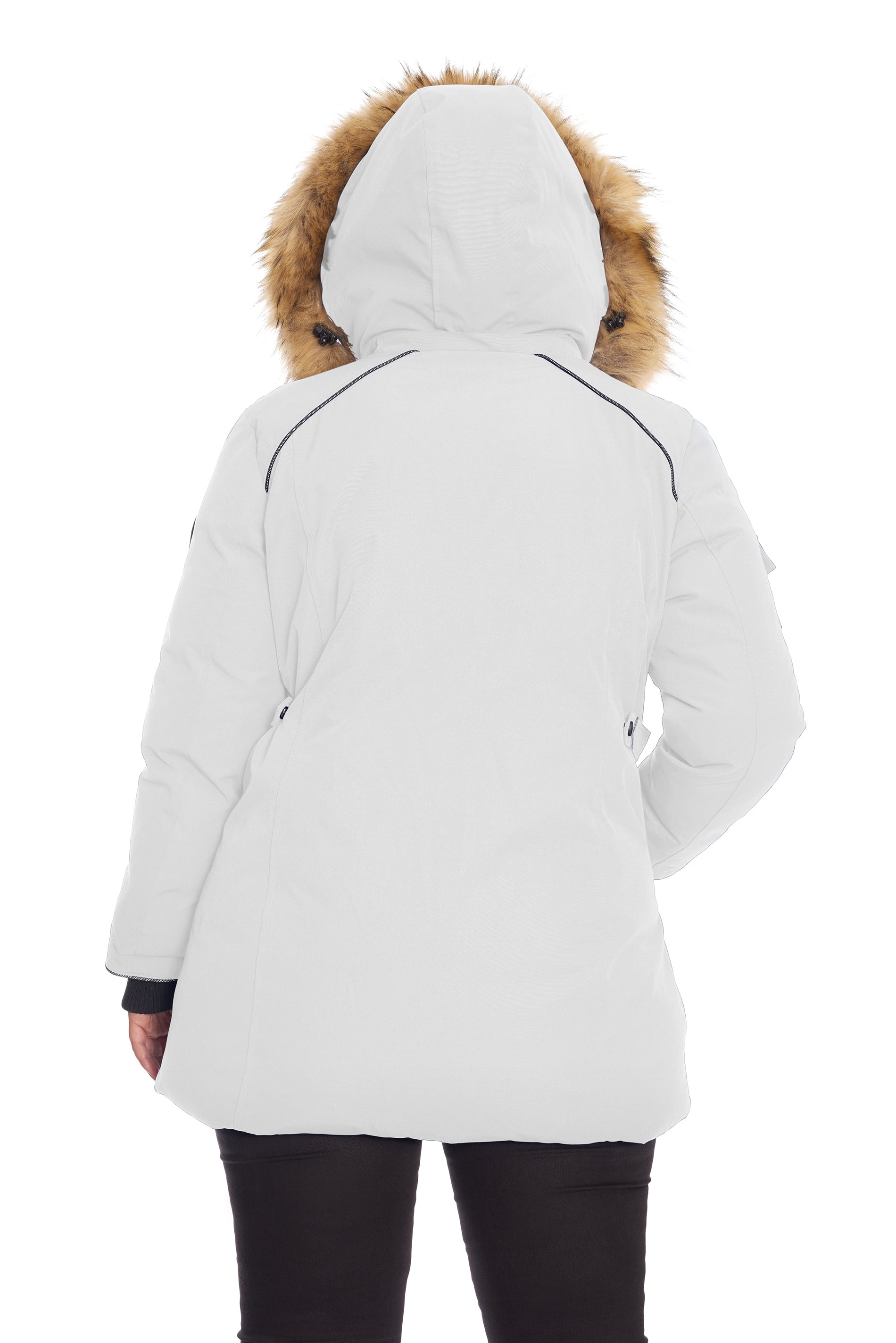 GLACIER PLUS | WOMEN'S VEGAN DOWN (RECYCLED) PARKA, WHITE (PLUS