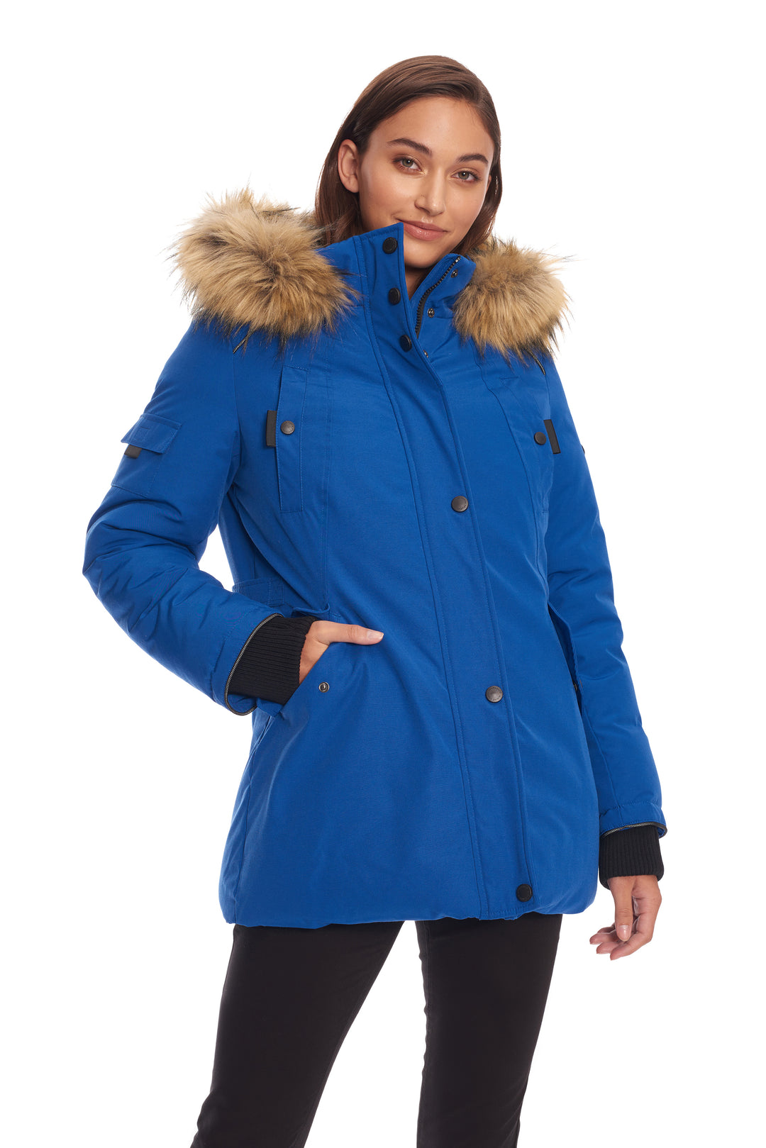 GLACIER | WOMEN'S VEGAN DOWN (RECYCLED) PARKA, COBALT