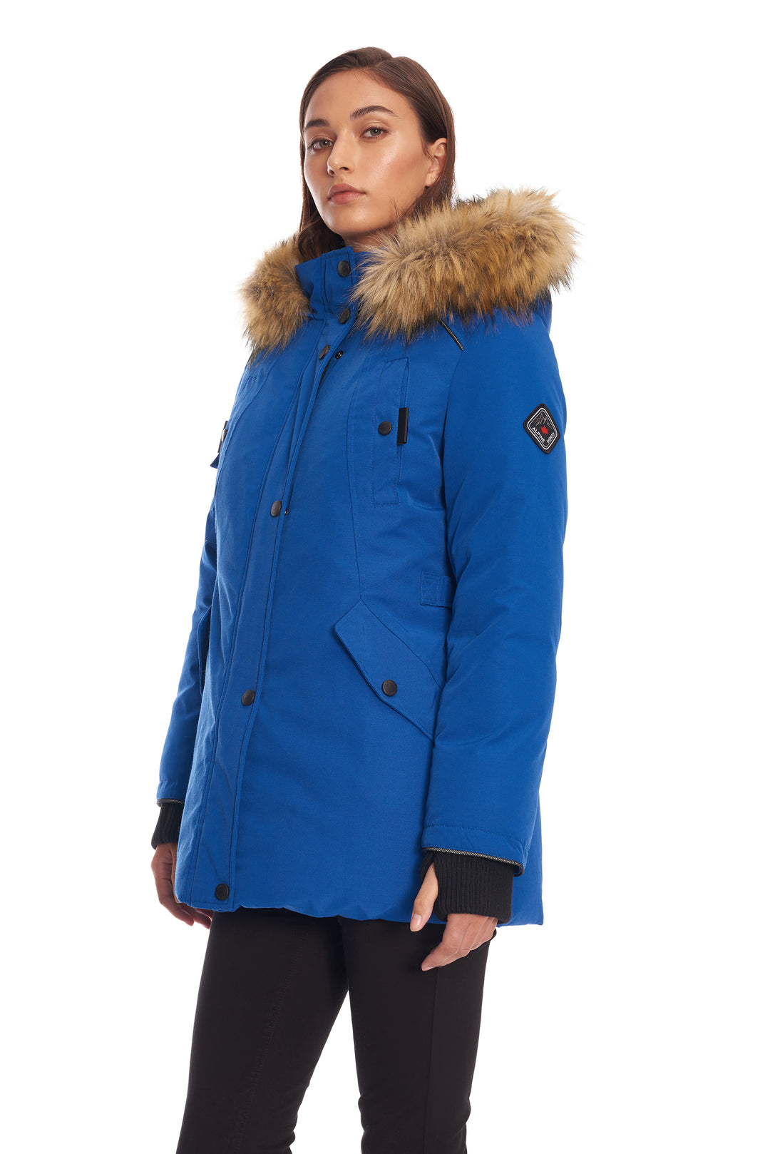 GLACIER | WOMEN'S VEGAN DOWN (RECYCLED) PARKA, COBALT