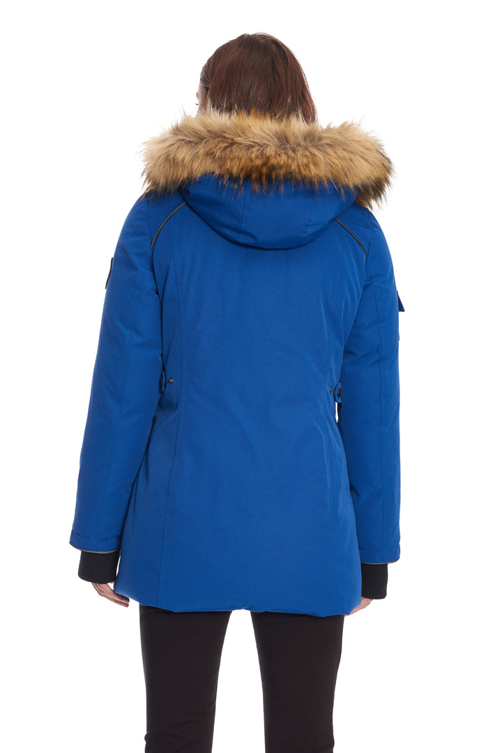 GLACIER | WOMEN'S VEGAN DOWN (RECYCLED) PARKA, COBALT