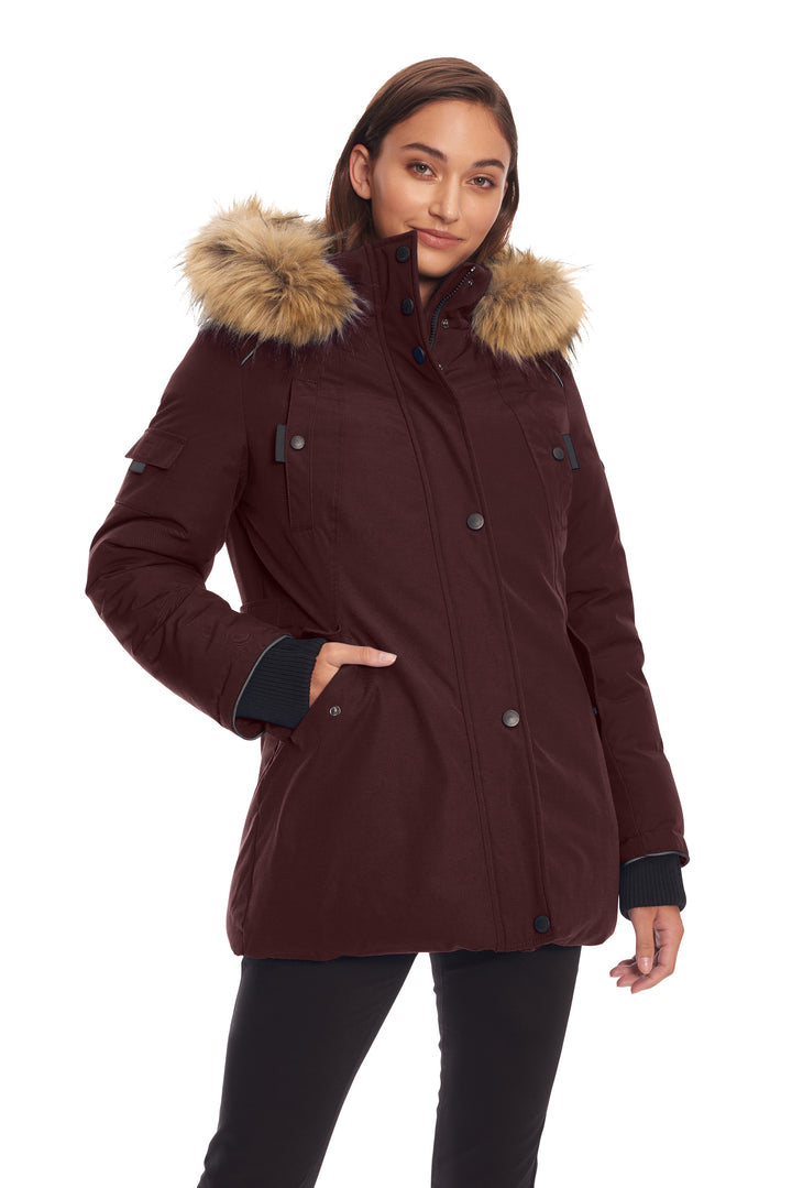 GLACIER | WOMEN'S VEGAN DOWN (RECYCLED) PARKA, GRAPE