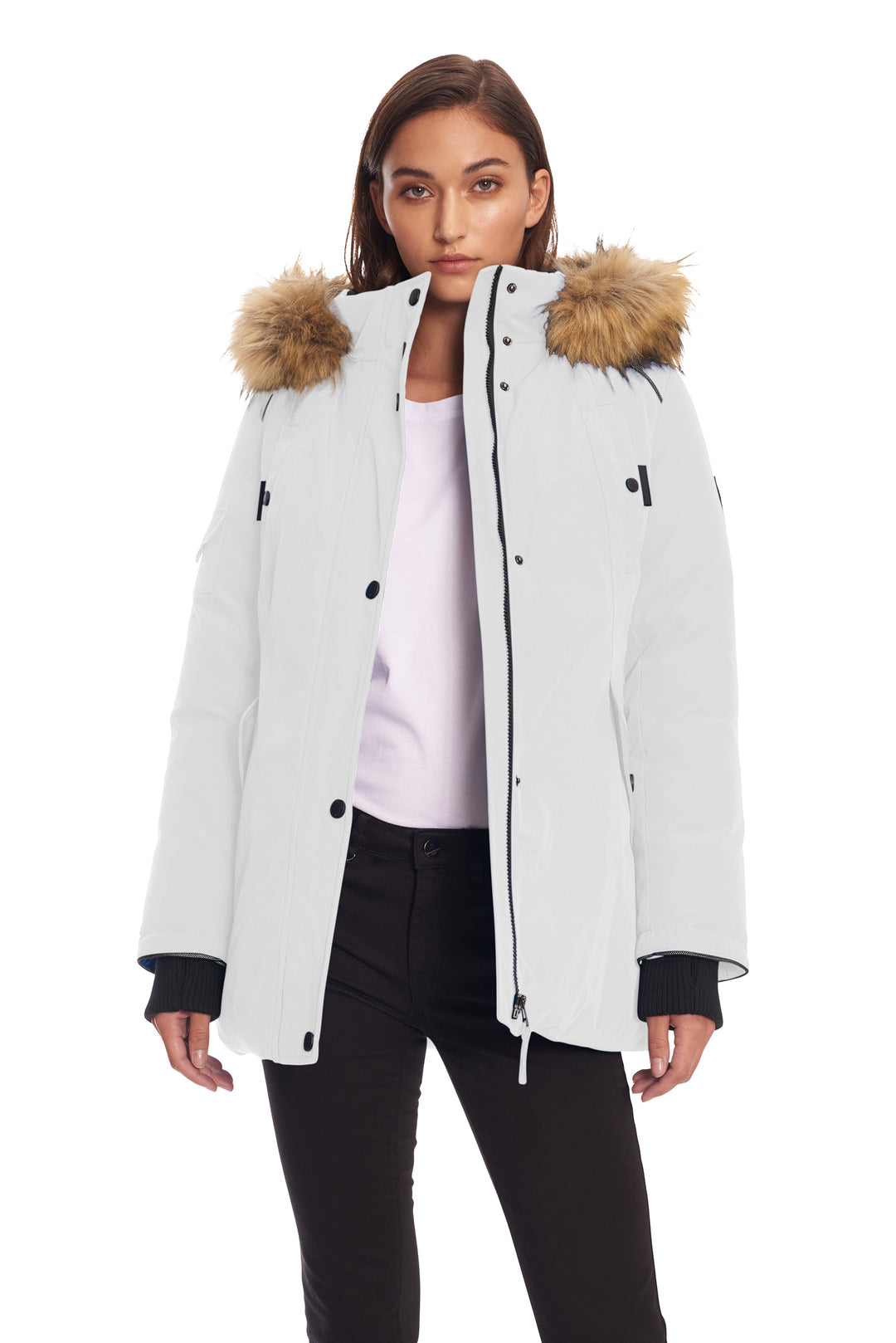 GLACIER | WOMEN'S VEGAN DOWN (RECYCLED) PARKA, WHITE