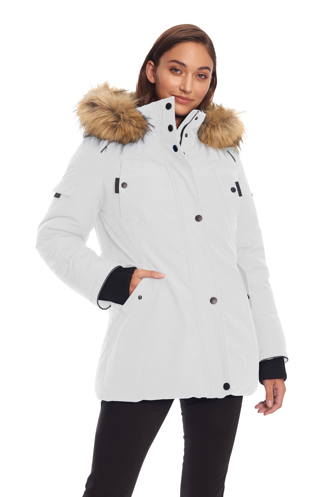 GLACIER | WOMEN'S VEGAN DOWN (RECYCLED) PARKA, WHITE