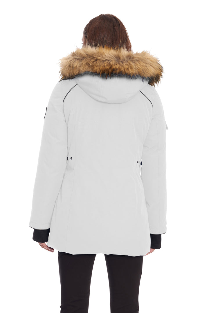 GLACIER | WOMEN'S VEGAN DOWN (RECYCLED) PARKA, WHITE