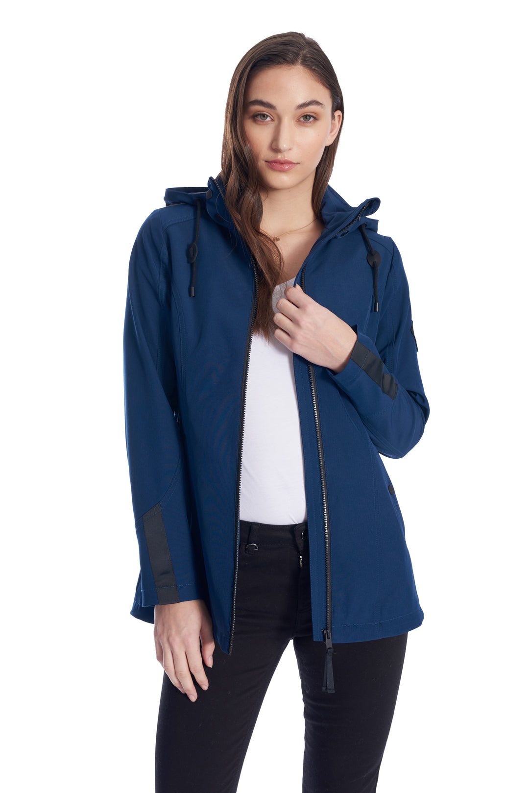 WOMEN'S NAVY LINED SOFTSHELL