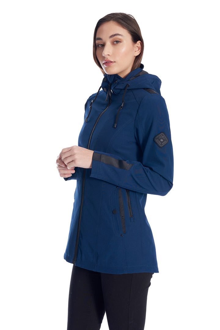 WOMEN'S NAVY LINED SOFTSHELL