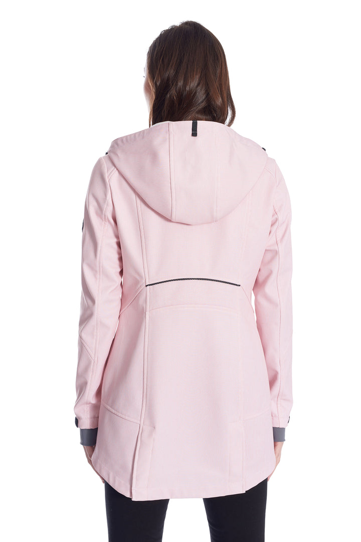 WOMEN'S SOFT PINK FLEECE LINED SOFTSHELL