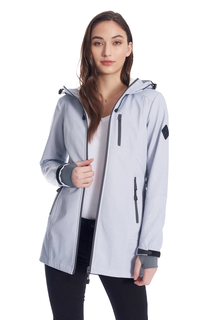 WOMEN'S SKY BLUE FLEECE LINED SOFTSHELL