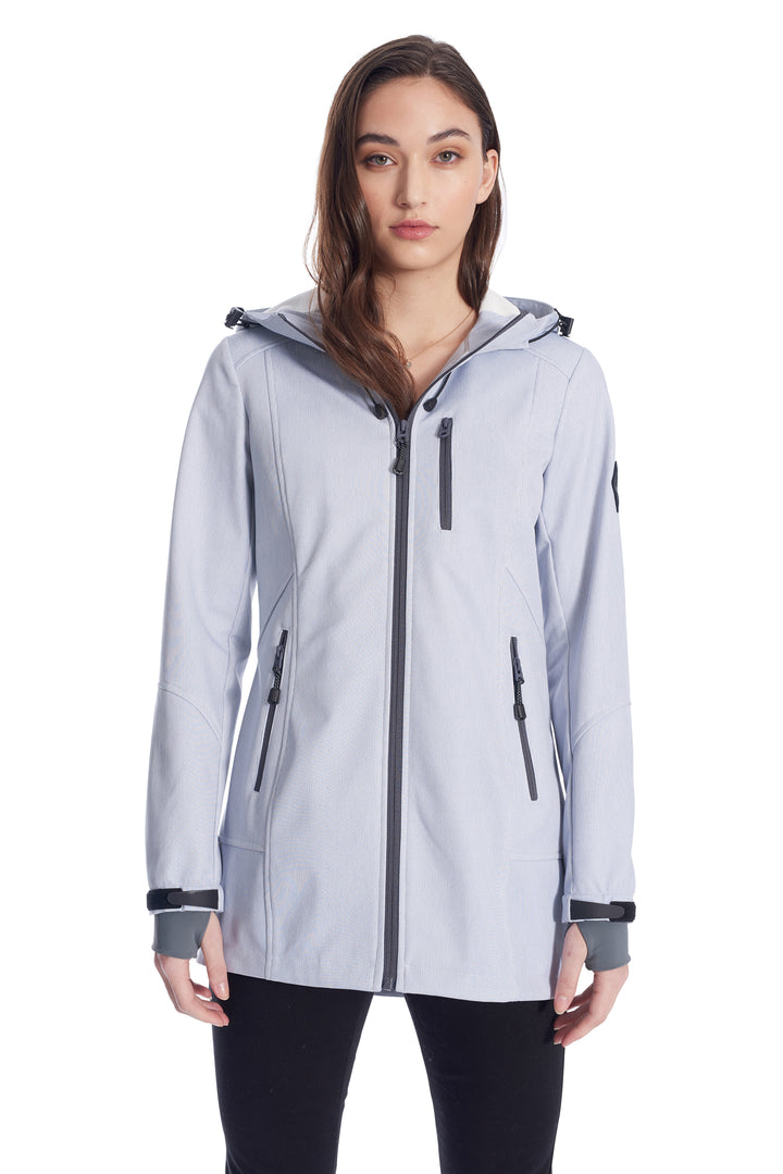 WOMEN'S SKY BLUE FLEECE LINED SOFTSHELL
