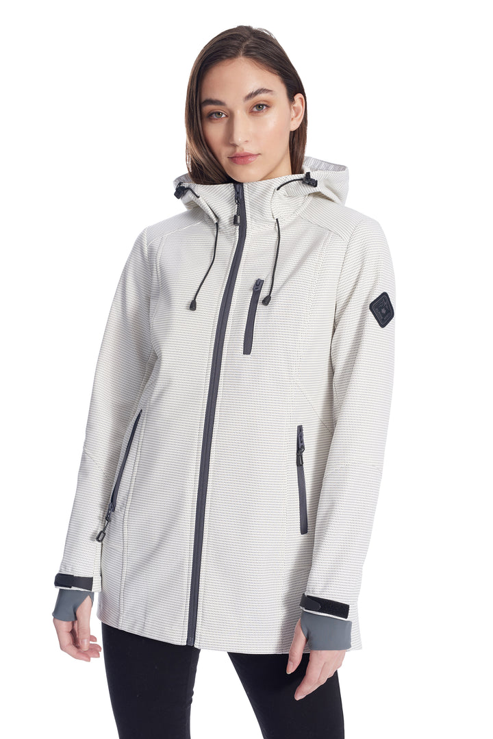 WOMEN'S CREAM FLEECE LINED SOFTSHELL