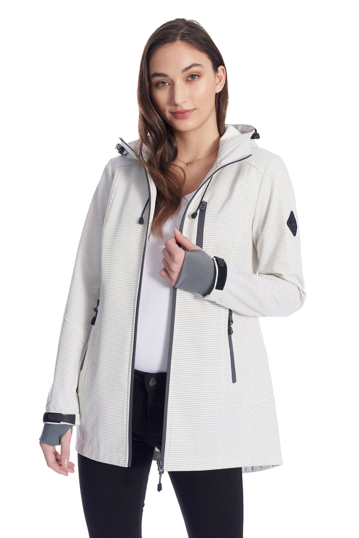 WOMEN'S CREAM FLEECE LINED SOFTSHELL