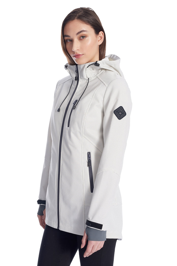 WOMEN'S CREAM FLEECE LINED SOFTSHELL