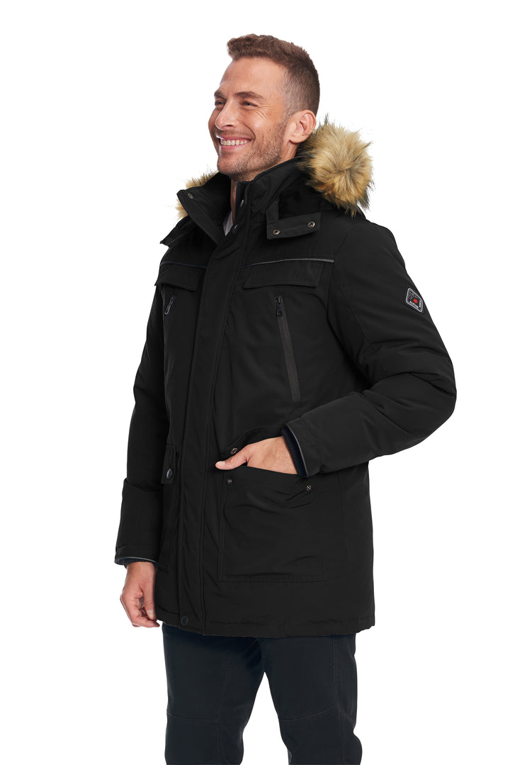 MEN'S VEGAN DOWN PARKA, BLACK
