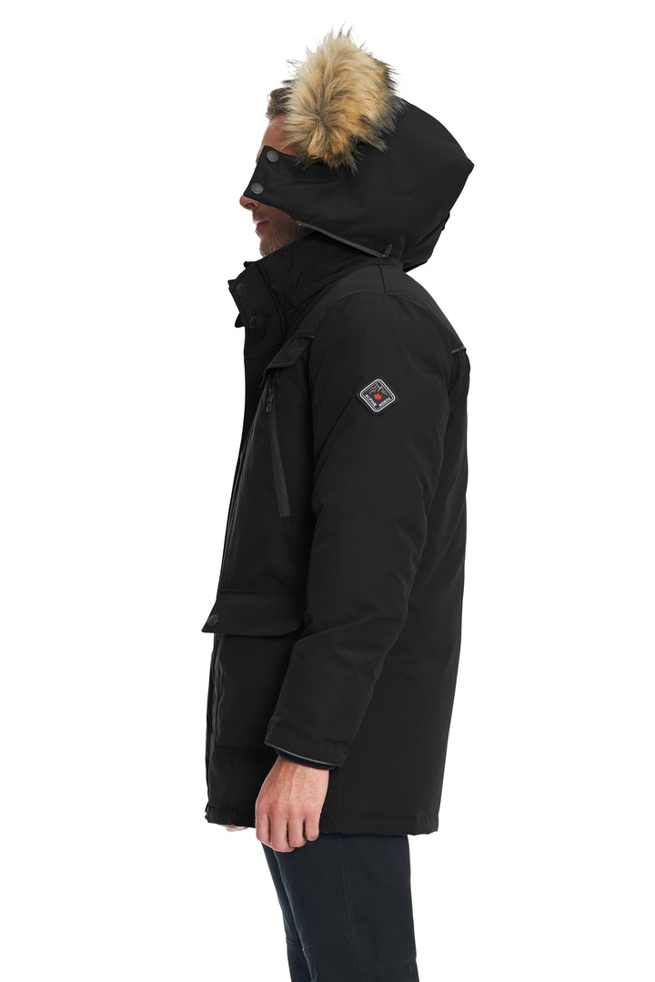 MEN'S VEGAN DOWN PARKA, BLACK