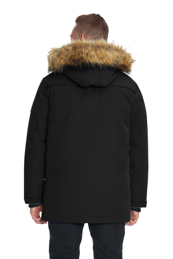 MEN'S VEGAN DOWN PARKA, BLACK