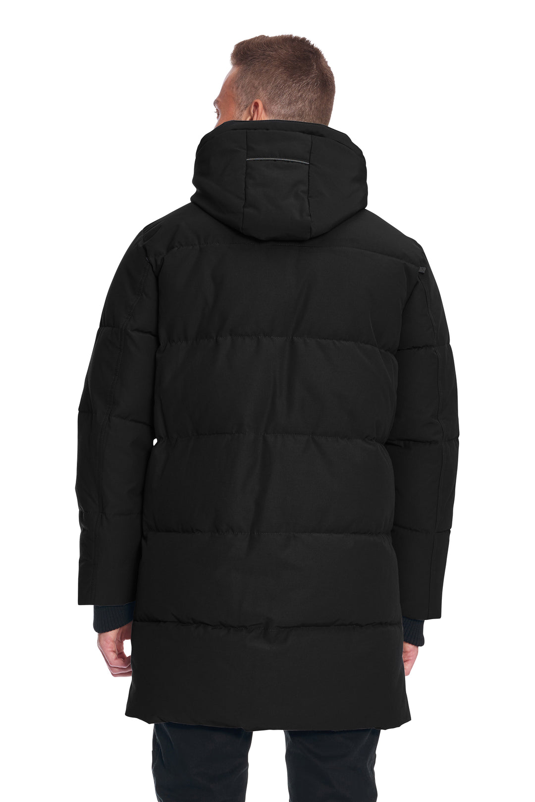 JASPER | MEN'S VEGAN DOWN (RECYCLED) PUFFER COAT, BLACK