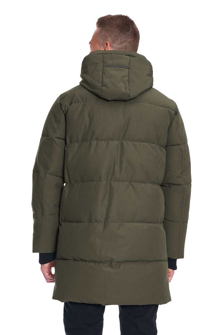 JASPER | MEN'S VEGAN DOWN (RECYCLED) PUFFER COAT, OLIVE