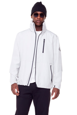 CARMACKS | MEN'S (RECYCLED) MIDWEIGHT RAIN SHELL JACKET, CEMENT