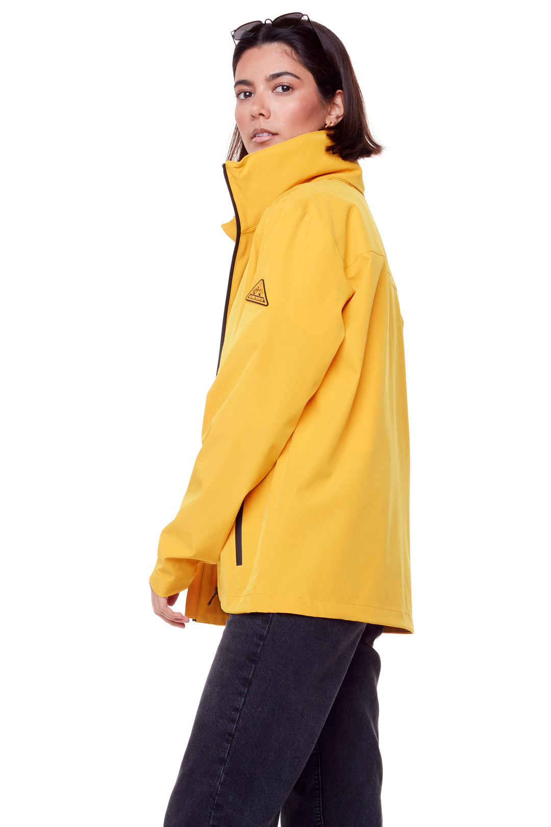 CARMACKS | UNISEX (RECYCLED) MIDWEIGHT RAIN SHELL JACKET, MUSTARD