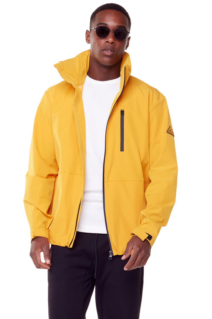 CARMACKS | UNISEX (RECYCLED) MIDWEIGHT RAIN SHELL JACKET, MUSTARD