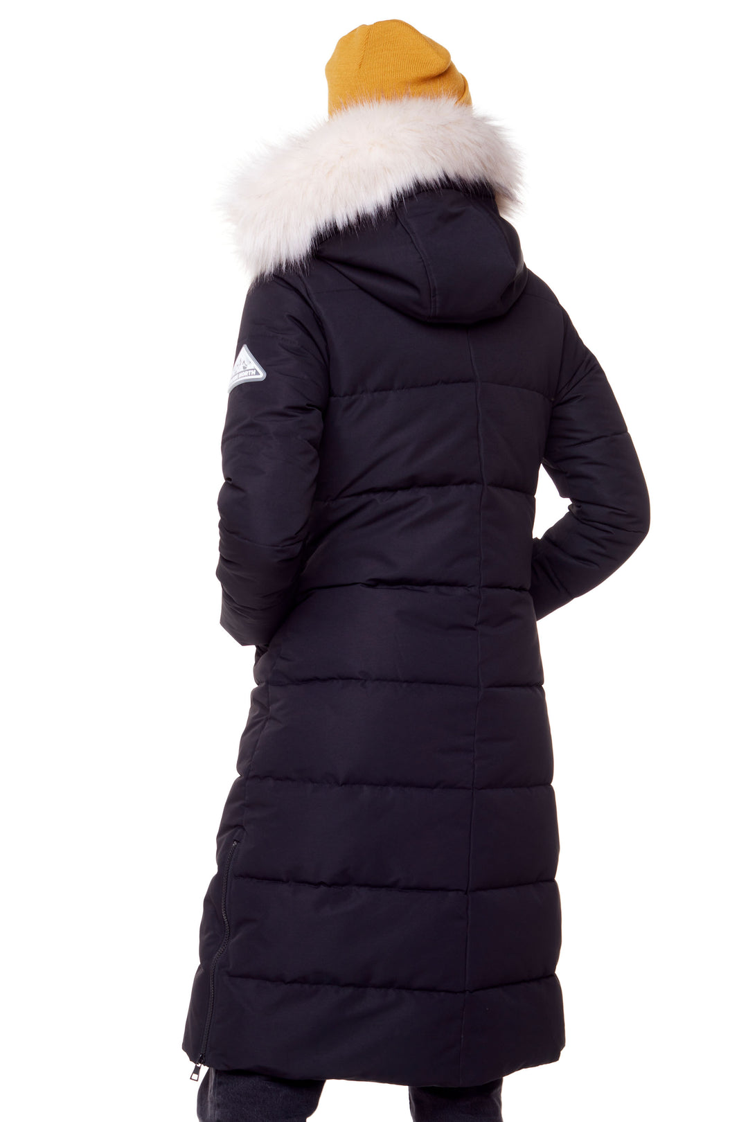 KLUANE | WOMEN'S VEGAN DOWN (RECYCLED) ULTRA LONG LENGTH PARKA, BLACK