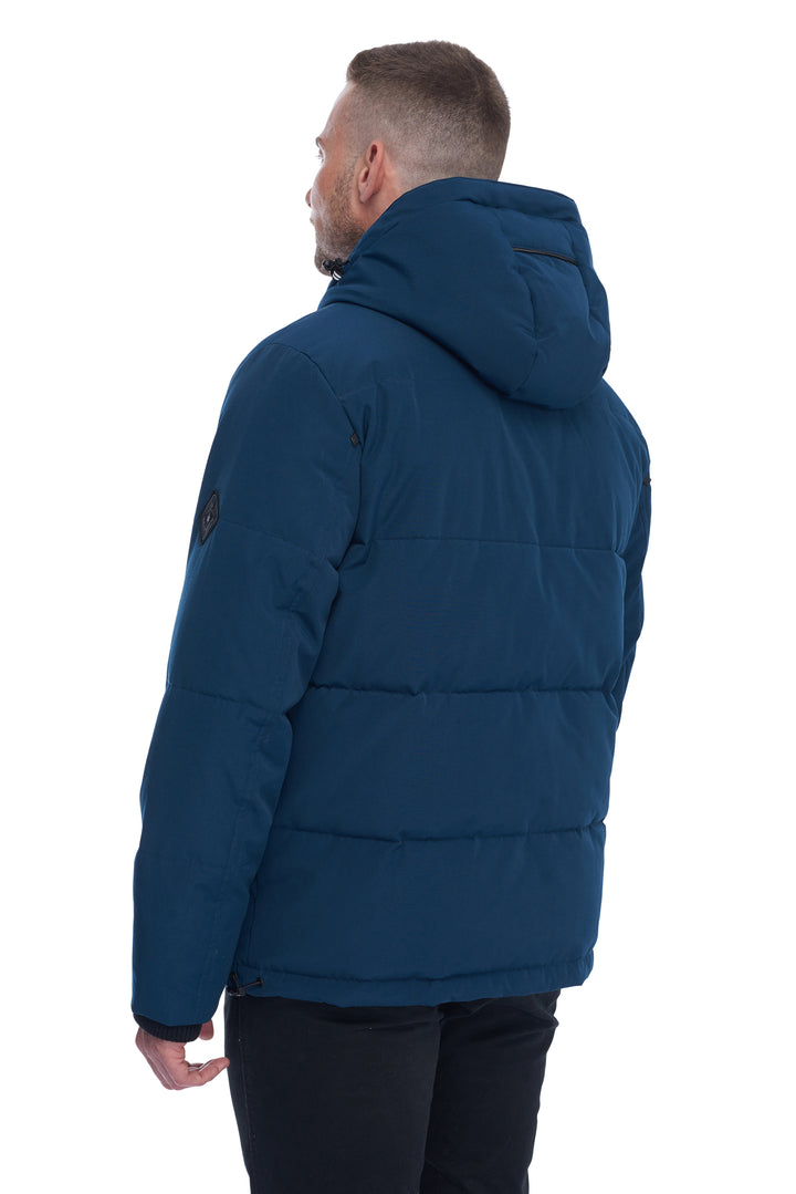 MEN'S VEGAN DOWN PUFFER JACKET, SEA BLUE