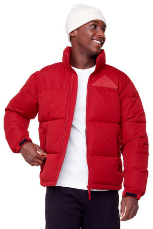 TUKTUT | MEN'S VEGAN DOWN (RECYCLED) PUFFER JACKET, DEEP RED
