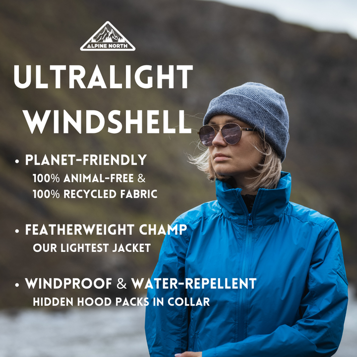 PELLY | WOMEN'S (RECYCLED) ULTRALIGHT WINDSHELL JACKET, BLUE